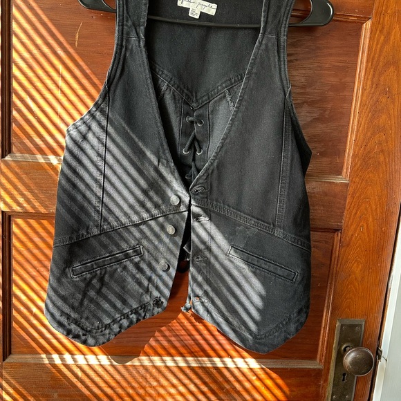 Free People Jackets & Blazers - Black Button-Up Vest